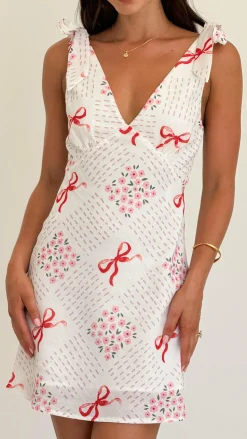 Tullie Mini Dress - Sweet Bow Pink