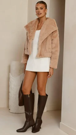 Tulum Crop Jacket - Camel