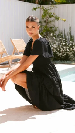 Tyra Midi Dress - Black
