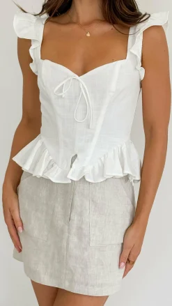 Uzima Frill Top - White