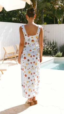 Vaiana Tie Top - Blue / Floral