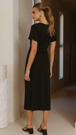 Valier Midi Dress - Black