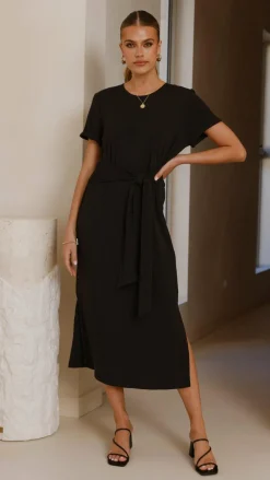 Valier Midi Dress - Black