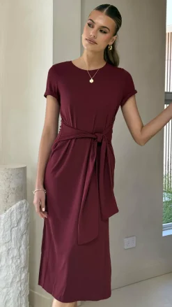 Valier Midi Dress - Wine