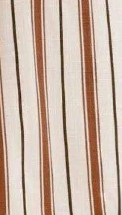 Varian Button Vest - Tan Stripe