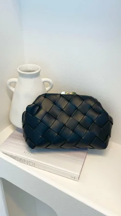 Vasanti Woven Clutch - Black