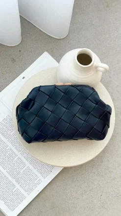 Vasanti Woven Clutch - Black