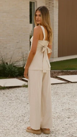 Veruca Longline Top - Beige