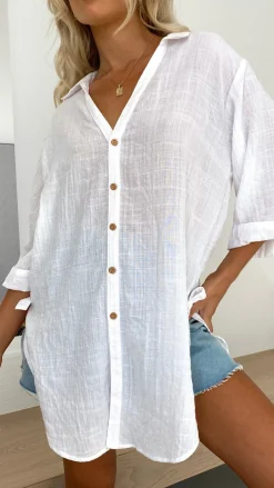 Vesper Short Sleeve Top - White