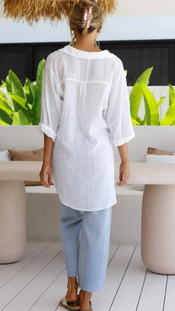 Vesper Short Sleeve Top - White