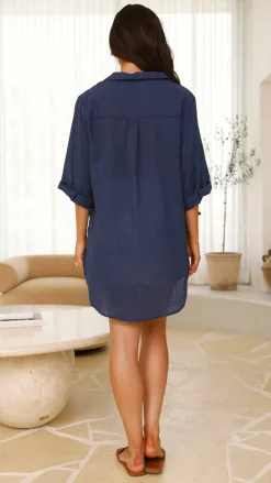 Vesper Short Sleeve Top - Navy