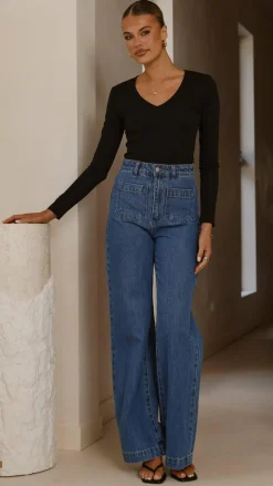 Vienna Long Sleeve Top - Black