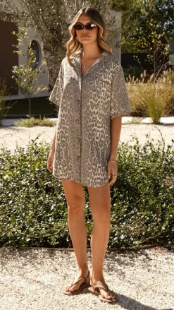 Vox Mini Dress - Leopard Print