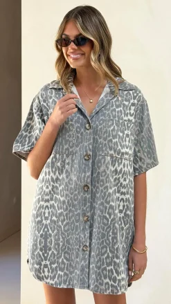 Vox Mini Dress - Leopard Print