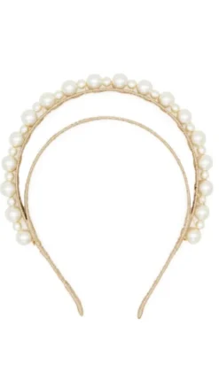 Whitney Headpiece - Gold/Pearl