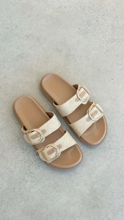 Wilmer Slides - Natural Raffia