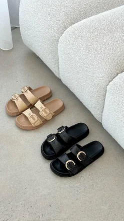 Wilmer Slides - Natural Raffia