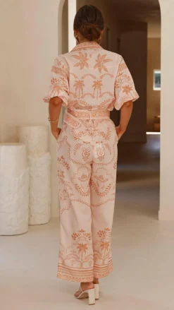 Xander 3/4 Sleeve Button Down Shirt - Natural