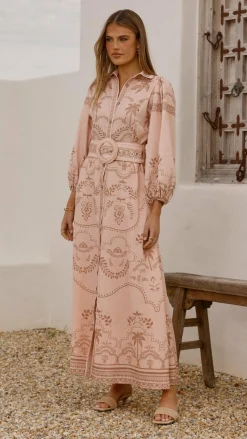 Xander Long Sleeve Maxi Dress - Blush