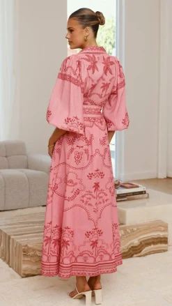 Xander Long Sleeve Maxi Dress - Mulberry