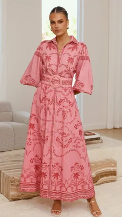 Xander Long Sleeve Maxi Dress - Mulberry