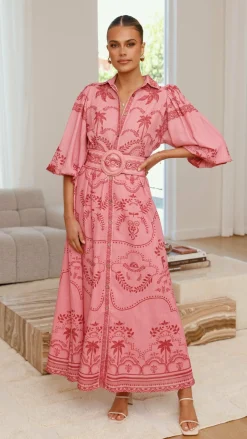 Xander Long Sleeve Maxi Dress - Mulberry