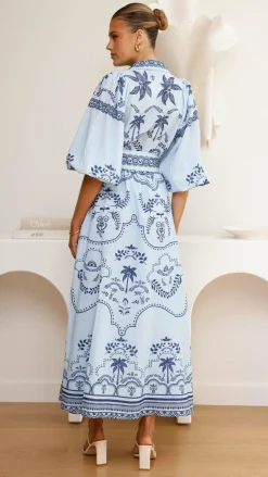 Xander Long Sleeve Maxi Dress - Indigo