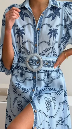 Xander Long Sleeve Maxi Dress - Indigo