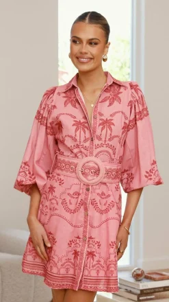 Xander Long Sleeve Mini Dress - Mulberry