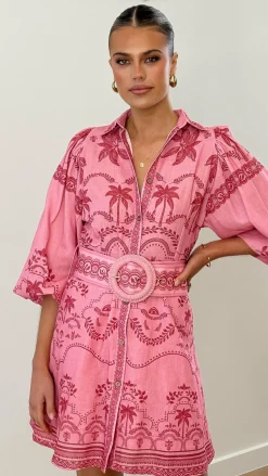 Xander Long Sleeve Mini Dress - Mulberry