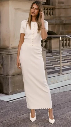 Xanthe Knit Top - Cream