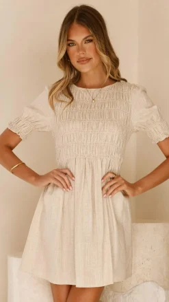 Yana Mini Dress - Beige