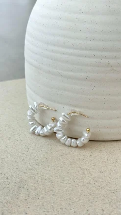 Yasar 18K Gold Pearl Hoop - Gold / Pearl