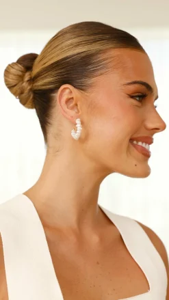 Yasar 18K Gold Pearl Hoop - Gold / Pearl