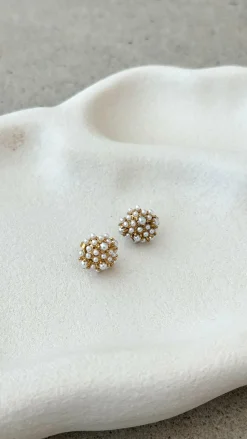 Yatima 18K Gold Earrings - Gold / Pearl