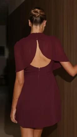 Zahni Mini Dress - Wine