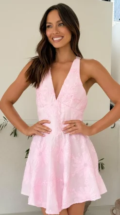 Zaidin Mini Dress - Baby Pink Floral