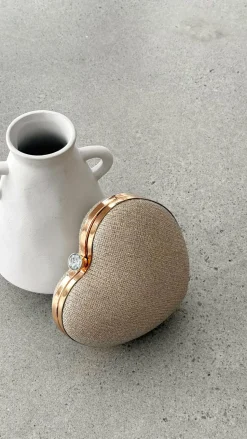 Zana Heart Bag - Gold