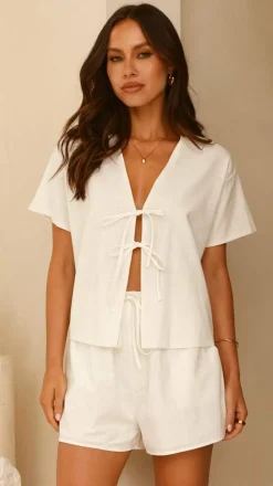 Zella Top and Shorts Set - White