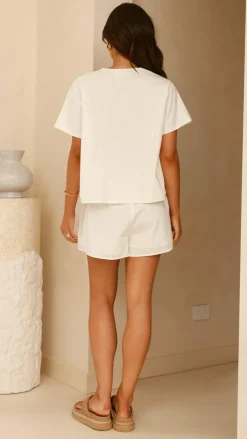 Zella Top and Shorts Set - White