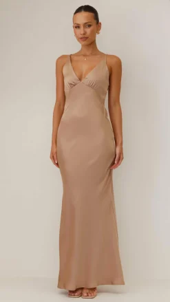 Ziah Maxi Dress - Latte