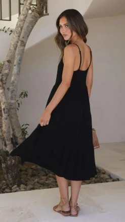 Zoey Midi Dress - Black